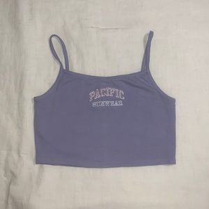 Purple cropped tank top